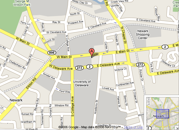 Map of Newark and Location of Newark Camera Shop
